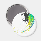 Abstract koel water Verf Spletters Magneet (Voorkant / Achterkant)