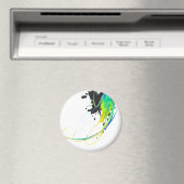 Abstract koel water Verf Spletters Magneet (Insitu (Vaatwasser))