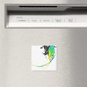 Abstract koel water Verf Spletters Magneet (Insitu (Vaatwasser))