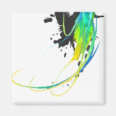 Abstract koel water Verf Spletters Magneet (Voorkant)