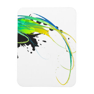 Abstract koel water Verf Spletters Magneet