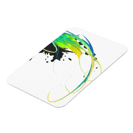 Abstract koel water Verf Spletters Magneet (Linkerzijde)