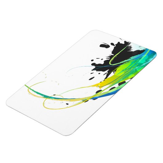 Abstract koel water Verf Spletters Magneet (Linkerzijde)