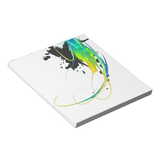 Abstract koel water Verf Spletters Notitieblok (Schuin)