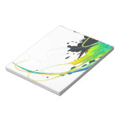 Abstract koel water Verf Spletters Notitieblok (Linkerzijde)