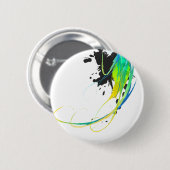 Abstract koel water Verf Spletters Ronde Button 5,7 Cm (Voorkant /achterkant)