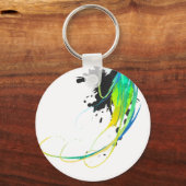 Abstract koel water Verf Spletters Sleutelhanger (Voorkant)