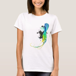 Abstract koel water Verf Spletters T-shirt