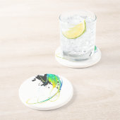 Abstract koel water Verf Spletters Zandsteen Onderzetter (Zijkant)