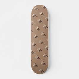 Abstract koffie-Man Persoonlijk Skateboard