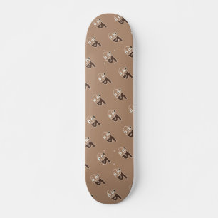 Abstract koffie-Man Persoonlijk Skateboard