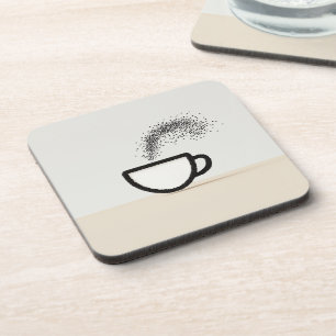 Abstract koffiebekerontwerp bier onderzetter