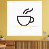 Abstract koffiebekerontwerp canvas afdruk (Insitu (Woonkamer))