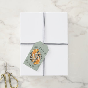 Abstract Koi Artistic Gift Label Cadeaulabel