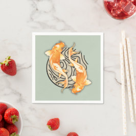 Abstract Koi Paper Napkins Servet