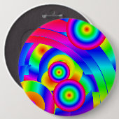 Abstract komeet ronde button 6,0 cm (Voorkant /achterkant)
