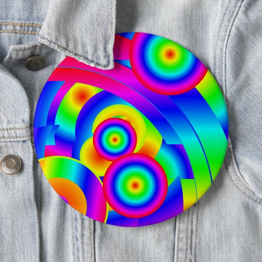 Abstract komeet ronde button 6,0 cm (In situ)
