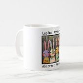 Abstract konijnen ontwerp koffiemok (Voorkant links)
