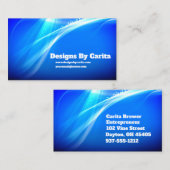 Abstract koninklijk blauw Visitekaartje (Voorkant / Achterkant)