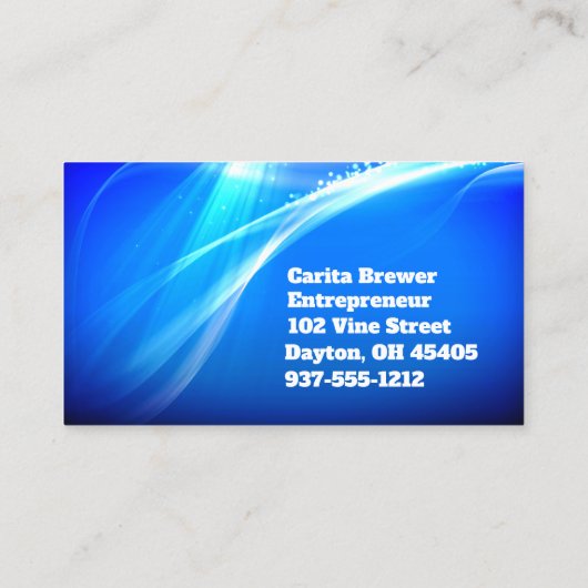 Abstract koninklijk blauw Visitekaartje (Achterkant)