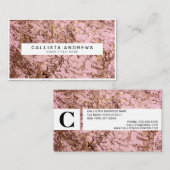 Abstract koper Blush roze acrylverf Visitekaartje (Voorkant / Achterkant)