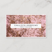 Abstract koper Blush roze acrylverf Visitekaartje (Voorkant)