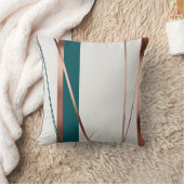 Abstract koper met accenten van Blauwgroen kussen (Deken)