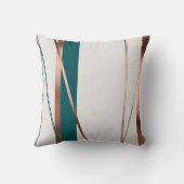 Abstract koper met accenten van Blauwgroen kussen (Achterkant)