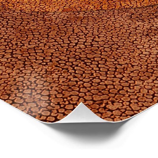 Abstract koperblik Leaf Perfect Poster (Hoek)