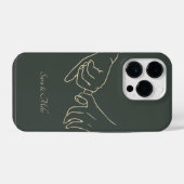 Abstract Koppel Lijn Kunst, Boho Chic iPhone Hoesje (Achterkant horizontaal)