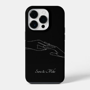 Abstract Koppel Lijnkunst, Boho Chic iPhone 14 Plus Hoesje