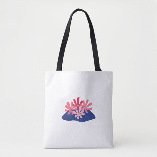 Abstract Koraal Bloem Minimaal Tote Bag (Voorkant)