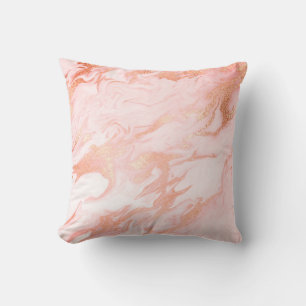 Abstract koraal pastel roze glam marmer wit Snoep Kussen