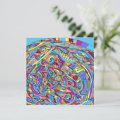 Abstract koraal Zee Kaart (Staand voorkant)