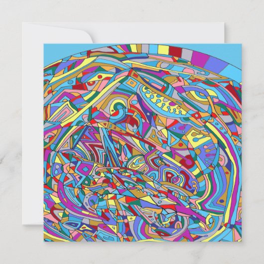 Abstract koraal Zee Kaart (Voorkant)