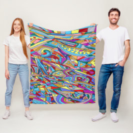 Abstract koraal Zee Poster Acryl printfolie Fleece Deken