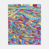 Abstract koraal Zee Poster Acryl printfolie Fleece Deken (Voorkant)