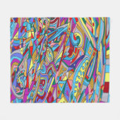 Abstract koraal Zee Poster Acryl printfolie Fleece Deken (Voorkant (Horizontaal))