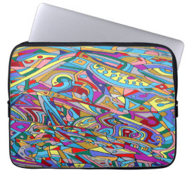 Abstract koraal Zee Poster Acryldruk Laptop Sleeve