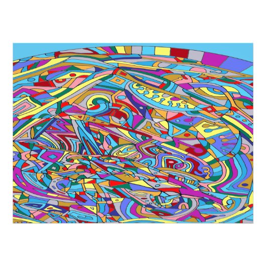 Abstract koraal Zee Posters en Prints (Voorkant)