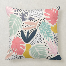 Abstract koraalpatroon Tropische collage Kussen