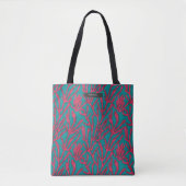 Abstract koraalrif gebold patroon tote bag (Voorkant)