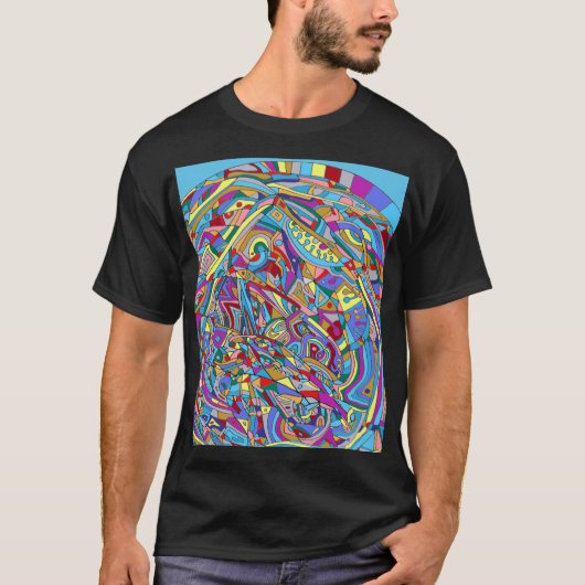 Abstract Koraalzee T-shirt (Voorkant)