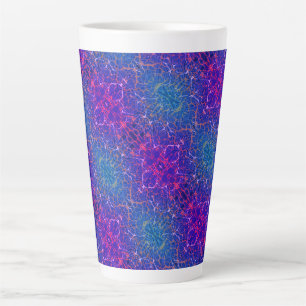 Abstract kosmisch damast patroon latte mok