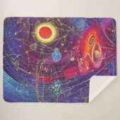 Abstract kosmisch diagram Sherpa Blanket Deken (Voorkant (horizontaal))