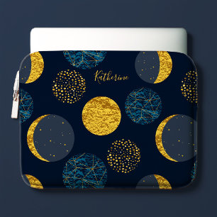 Abstract kosmisch patroon op maat laptop sleeve