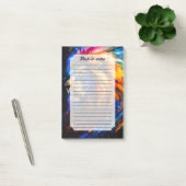 Abstract Kosmisch Wilde Leeuw Portret Post-it® Notes (Kantoor)