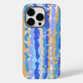 Abstract Krachtig Grafisch Blauw Turquoise Oranje  Case-Mate iPhone Case (Achterkant)