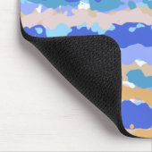 Abstract Krachtig Grafisch Blauw Turquoise Oranje Muismat (Hoek)