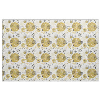 Abstract Krassen Goud Zwart No.02 Stof